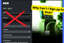 cant sign up for kick