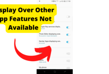 display over other app features not available