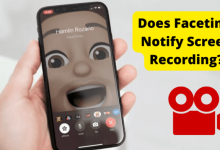 does facetime notify screen recording