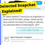 spam detected snapchat