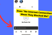 no internet connection instagram profile blocked