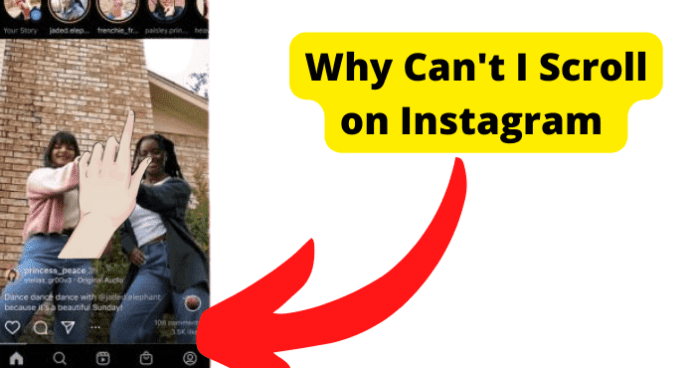 cant scroll on instagram