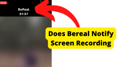 does bereal notify screen recording