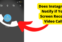 does instagram notify when you screen record video calls