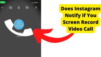 does instagram notify when you screen record video calls