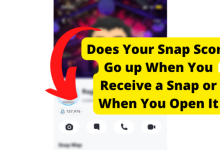 does your snap score go up when you receive a snap or when you open it