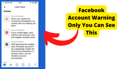 facebook account warning only you can see this