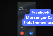 facebook messenger call ends immediately