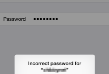 Fix iPhone that says incorrect password