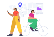 people looking for a location