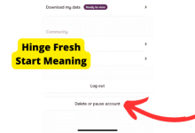 hinge fresh start meaning