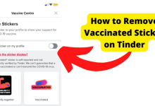 how to remove vaccination sticker on tinder
