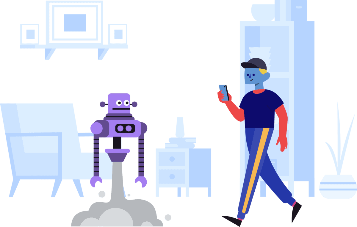 illustration on phone call