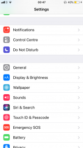 iphone settings