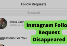 an instagram follow request disappearing