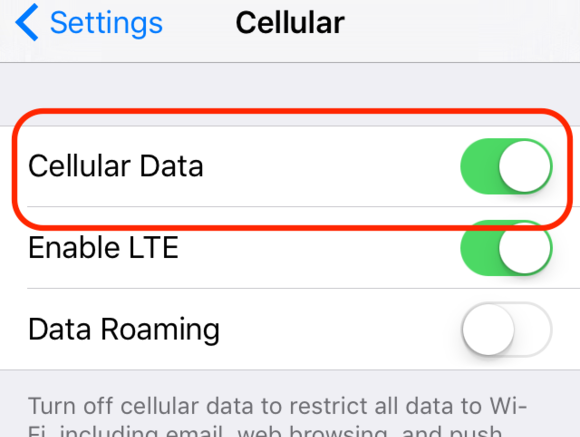 Fix Cellular data not working on iPhone