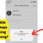 kik oops something went wrong error