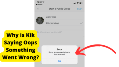 kik oops something went wrong error