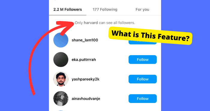 only can see all followers