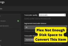 plex bot enough disk space to convert this item
