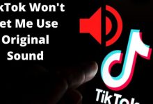 tiktok wont let me use original sound