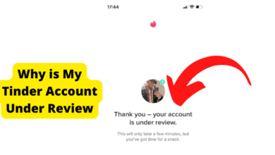 tinder account under review message
