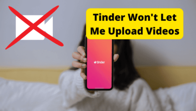 tinder wont let me upload video