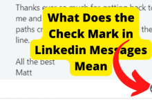 what does the check mark mean on linked in