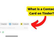 What is a Contact Card on Tinder