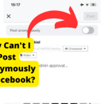 why cant i post anonymously on facebook group