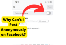 why cant i post anonymously on facebook group