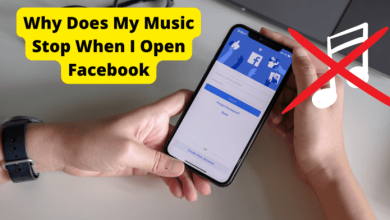 why does my music stop when i open facebook